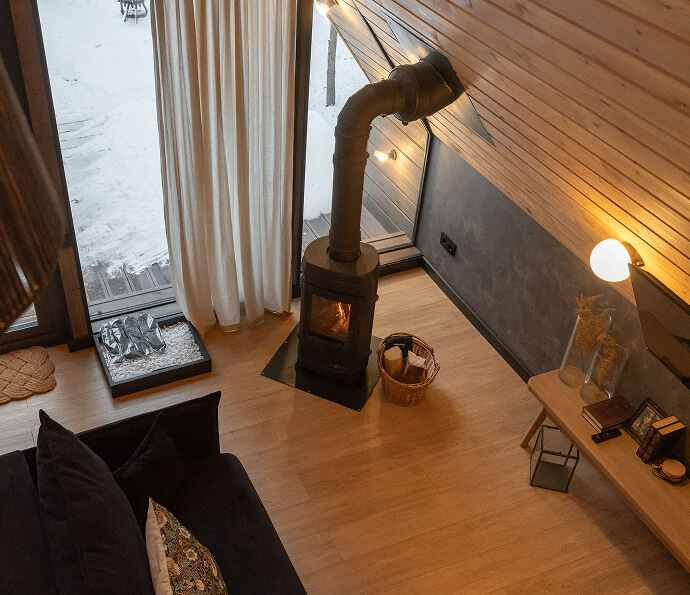 Лодж A-frame #2 с камином