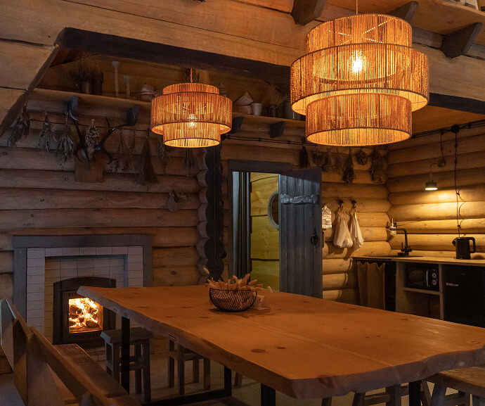 Русская рубленая баня