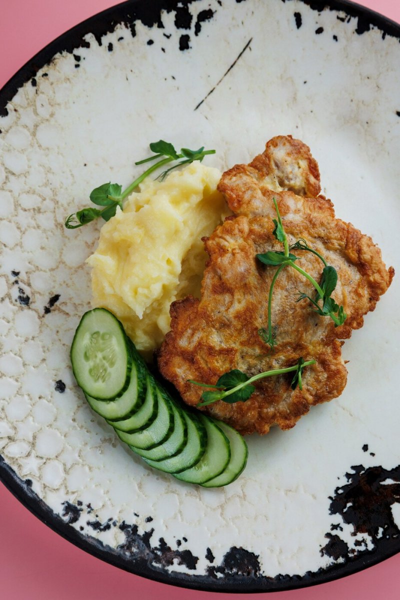 Шницель куриный с пюре